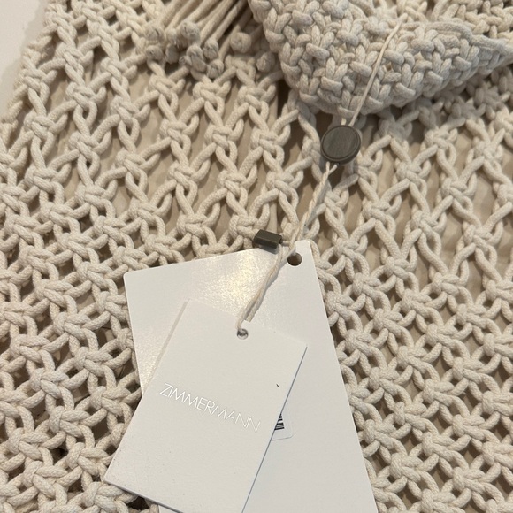 Zimmermann Ivory Knit Tote with Tassels - Picture 3 of 8